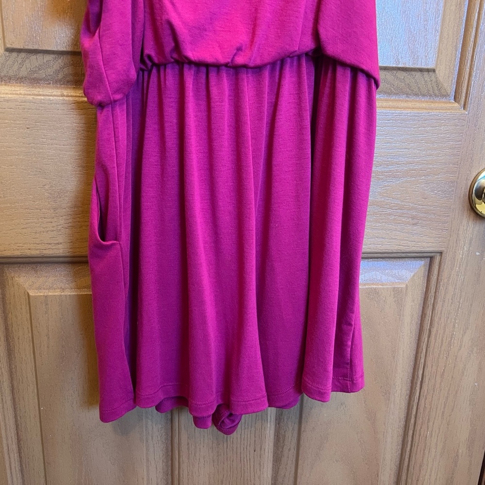 NWT Target Fuchsia Raspberry Knit Spaghetti Strap Knit Romper - Picture 5 of 10